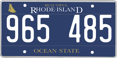 RI license plate 965485