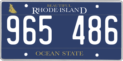 RI license plate 965486