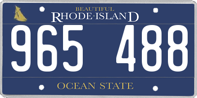 RI license plate 965488
