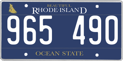 RI license plate 965490