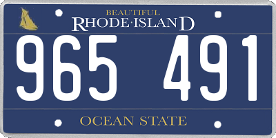 RI license plate 965491