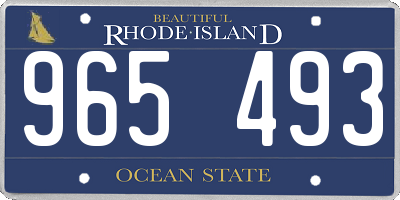 RI license plate 965493