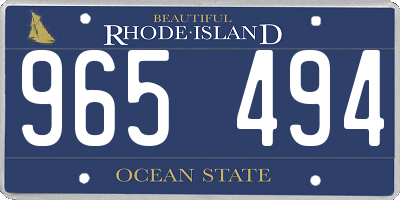 RI license plate 965494