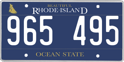 RI license plate 965495