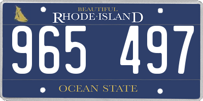 RI license plate 965497