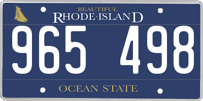 RI license plate 965498