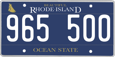 RI license plate 965500