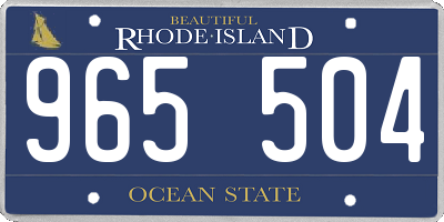 RI license plate 965504