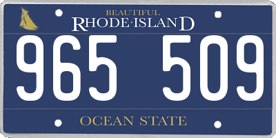 RI license plate 965509