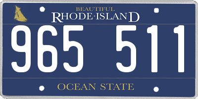 RI license plate 965511