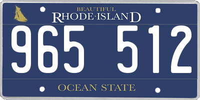 RI license plate 965512