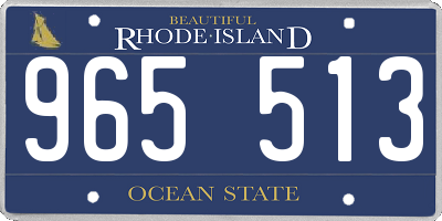 RI license plate 965513