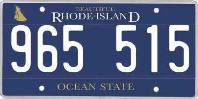 RI license plate 965515