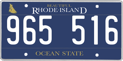 RI license plate 965516