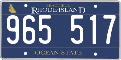 RI license plate 965517