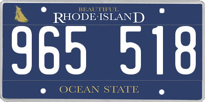 RI license plate 965518