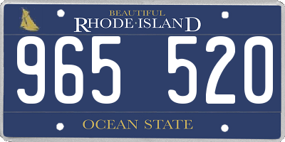 RI license plate 965520