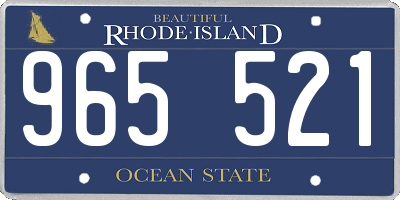 RI license plate 965521
