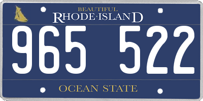 RI license plate 965522