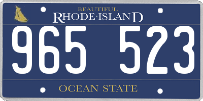 RI license plate 965523
