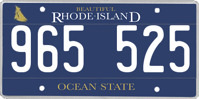 RI license plate 965525