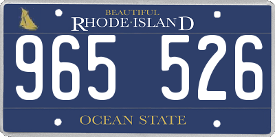 RI license plate 965526