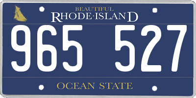 RI license plate 965527