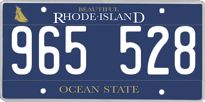 RI license plate 965528