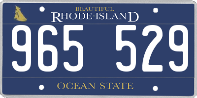 RI license plate 965529