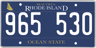 RI license plate 965530