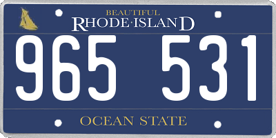 RI license plate 965531