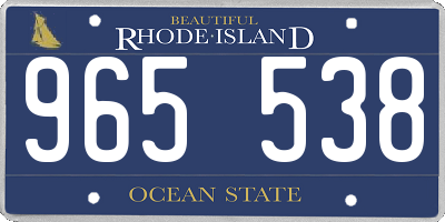 RI license plate 965538