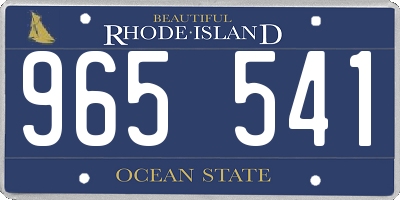 RI license plate 965541
