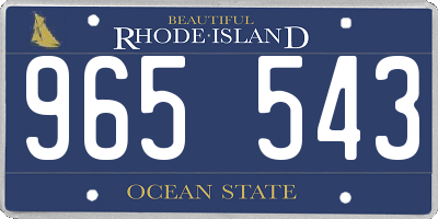 RI license plate 965543