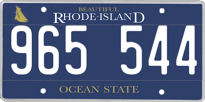 RI license plate 965544