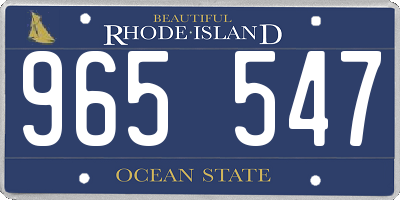 RI license plate 965547