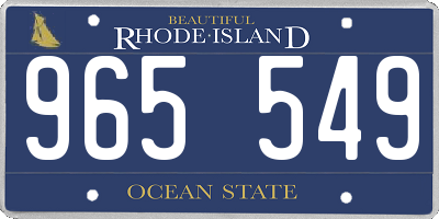 RI license plate 965549