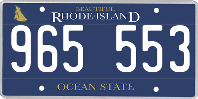 RI license plate 965553