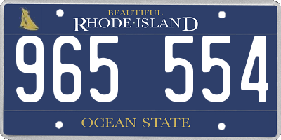 RI license plate 965554