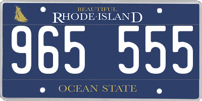 RI license plate 965555