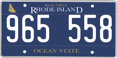 RI license plate 965558