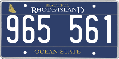 RI license plate 965561