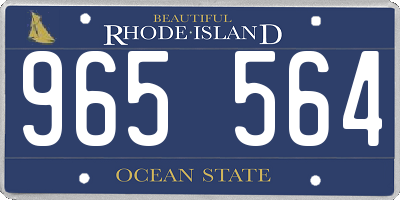 RI license plate 965564