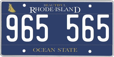 RI license plate 965565