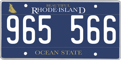 RI license plate 965566