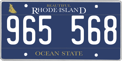 RI license plate 965568