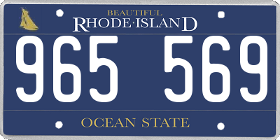 RI license plate 965569