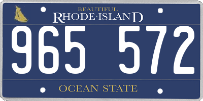 RI license plate 965572