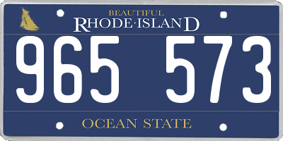 RI license plate 965573