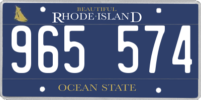 RI license plate 965574